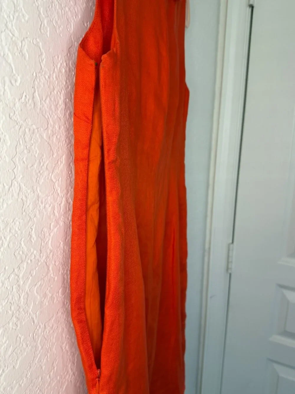 Kate Spade Mini Ruffle NeckDress – S- Bright Orange/ Red- MSRP $348